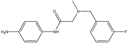 N-(4-aminophenyl)-2-{[(3-fluorophenyl)methyl](methyl)amino}acetamide Struktur