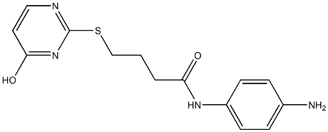 N-(4-aminophenyl)-4-[(4-hydroxypyrimidin-2-yl)sulfanyl]butanamide Struktur