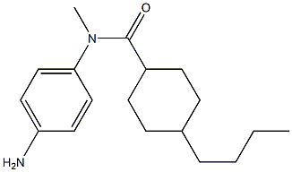 N-(4-aminophenyl)-4-butyl-N-methylcyclohexane-1-carboxamide Struktur