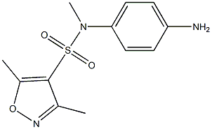 N-(4-aminophenyl)-N,3,5-trimethyl-1,2-oxazole-4-sulfonamide Struktur