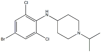 N-(4-bromo-2,6-dichlorophenyl)-1-(propan-2-yl)piperidin-4-amine Struktur