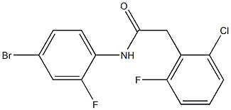 N-(4-bromo-2-fluorophenyl)-2-(2-chloro-6-fluorophenyl)acetamide Struktur