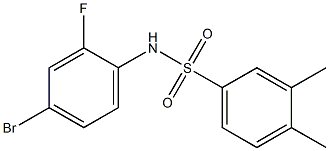 N-(4-bromo-2-fluorophenyl)-3,4-dimethylbenzene-1-sulfonamide Struktur