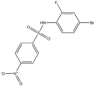 N-(4-bromo-2-fluorophenyl)-4-nitrobenzene-1-sulfonamide Struktur