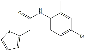 N-(4-bromo-2-methylphenyl)-2-thien-2-ylacetamide Struktur