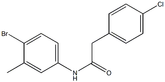 N-(4-bromo-3-methylphenyl)-2-(4-chlorophenyl)acetamide Struktur