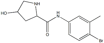 N-(4-bromo-3-methylphenyl)-4-hydroxypyrrolidine-2-carboxamide Struktur