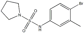 N-(4-bromo-3-methylphenyl)pyrrolidine-1-sulfonamide Struktur