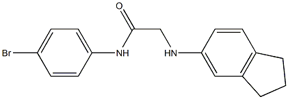 N-(4-bromophenyl)-2-(2,3-dihydro-1H-inden-5-ylamino)acetamide Struktur