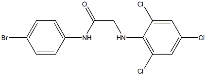 N-(4-bromophenyl)-2-[(2,4,6-trichlorophenyl)amino]acetamide Struktur