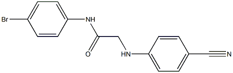 N-(4-bromophenyl)-2-[(4-cyanophenyl)amino]acetamide Struktur