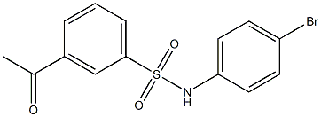 N-(4-bromophenyl)-3-acetylbenzene-1-sulfonamide Struktur