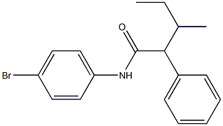 N-(4-bromophenyl)-3-methyl-2-phenylpentanamide Struktur