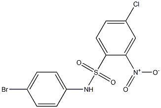 N-(4-bromophenyl)-4-chloro-2-nitrobenzene-1-sulfonamide Struktur