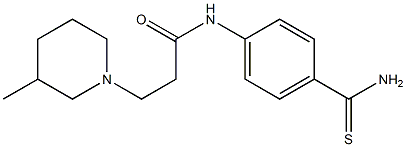 N-(4-carbamothioylphenyl)-3-(3-methylpiperidin-1-yl)propanamide Struktur