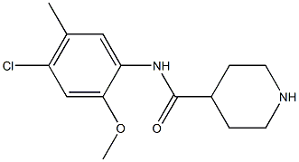 N-(4-chloro-2-methoxy-5-methylphenyl)piperidine-4-carboxamide Struktur