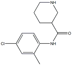 N-(4-chloro-2-methylphenyl)piperidine-3-carboxamide Struktur