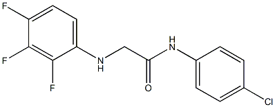 N-(4-chlorophenyl)-2-[(2,3,4-trifluorophenyl)amino]acetamide Struktur