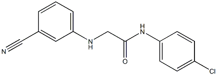 N-(4-chlorophenyl)-2-[(3-cyanophenyl)amino]acetamide Struktur