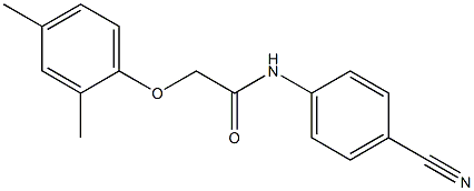 N-(4-cyanophenyl)-2-(2,4-dimethylphenoxy)acetamide Struktur