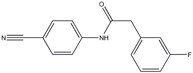 N-(4-cyanophenyl)-2-(3-fluorophenyl)acetamide Struktur