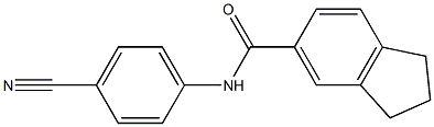 N-(4-cyanophenyl)-2,3-dihydro-1H-indene-5-carboxamide Struktur