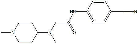 N-(4-cyanophenyl)-2-[methyl(1-methylpiperidin-4-yl)amino]acetamide Struktur