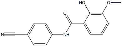 N-(4-cyanophenyl)-2-hydroxy-3-methoxybenzamide Struktur