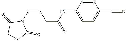 N-(4-cyanophenyl)-4-(2,5-dioxopyrrolidin-1-yl)butanamide Struktur