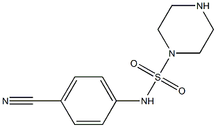 N-(4-cyanophenyl)piperazine-1-sulfonamide Struktur