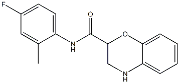 N-(4-fluoro-2-methylphenyl)-3,4-dihydro-2H-1,4-benzoxazine-2-carboxamide Struktur