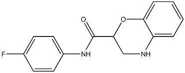 N-(4-fluorophenyl)-3,4-dihydro-2H-1,4-benzoxazine-2-carboxamide Struktur