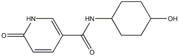 N-(4-hydroxycyclohexyl)-6-oxo-1,6-dihydropyridine-3-carboxamide Struktur