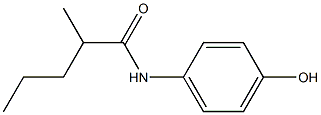 N-(4-hydroxyphenyl)-2-methylpentanamide Struktur