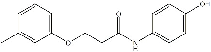 N-(4-hydroxyphenyl)-3-(3-methylphenoxy)propanamide Struktur