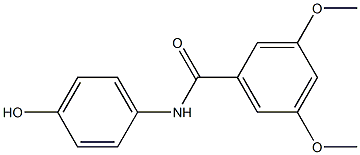 N-(4-hydroxyphenyl)-3,5-dimethoxybenzamide Struktur