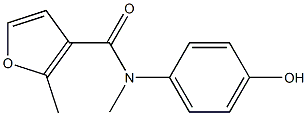 N-(4-hydroxyphenyl)-N,2-dimethylfuran-3-carboxamide Struktur