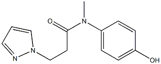 N-(4-hydroxyphenyl)-N-methyl-3-(1H-pyrazol-1-yl)propanamide Struktur