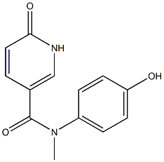 N-(4-hydroxyphenyl)-N-methyl-6-oxo-1,6-dihydropyridine-3-carboxamide Struktur