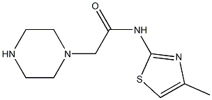 N-(4-methyl-1,3-thiazol-2-yl)-2-(piperazin-1-yl)acetamide Struktur