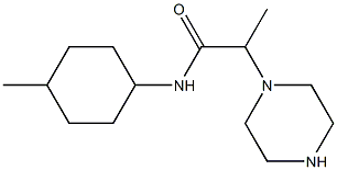 N-(4-methylcyclohexyl)-2-(piperazin-1-yl)propanamide Struktur