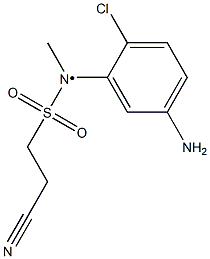 N-(5-amino-2-chlorophenyl)-2-cyano-N-methylethane-1-sulfonamido Struktur