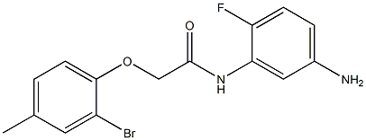 N-(5-amino-2-fluorophenyl)-2-(2-bromo-4-methylphenoxy)acetamide Struktur