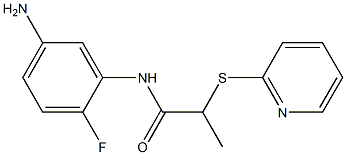 N-(5-amino-2-fluorophenyl)-2-(pyridin-2-ylsulfanyl)propanamide Struktur