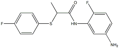 N-(5-amino-2-fluorophenyl)-2-[(4-fluorophenyl)sulfanyl]propanamide Struktur