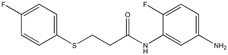 N-(5-amino-2-fluorophenyl)-3-[(4-fluorophenyl)sulfanyl]propanamide Struktur