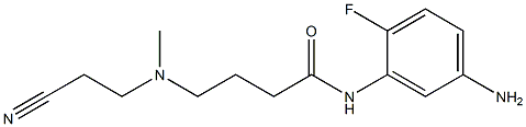 N-(5-amino-2-fluorophenyl)-4-[(2-cyanoethyl)(methyl)amino]butanamide Struktur