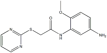 N-(5-amino-2-methoxyphenyl)-2-(pyrimidin-2-ylsulfanyl)acetamide Struktur