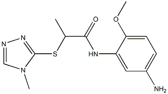 N-(5-amino-2-methoxyphenyl)-2-[(4-methyl-4H-1,2,4-triazol-3-yl)sulfanyl]propanamide Struktur