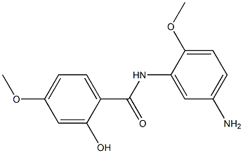 N-(5-amino-2-methoxyphenyl)-2-hydroxy-4-methoxybenzamide Struktur